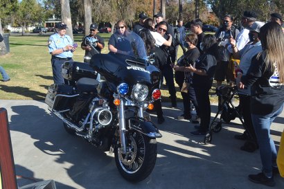 This Harley-Davidson motorcycle was donated Saturday afternoon to the Lemoore Police Department in the name of Officer Jonathan Diaz. It was donated by Lone Wolf Harley-Davidson in Spokane, Washington.